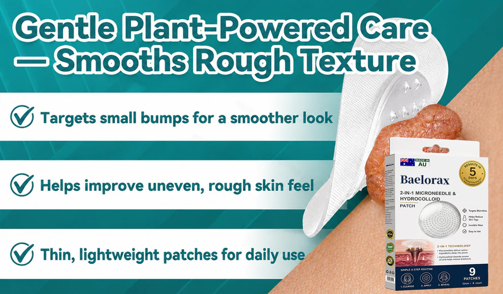 ✅🇦🇺Baelorax®2-in-1 Microneedle & Hydrocolloid Patch💫| Removes Raised Moles, Acne, Flat Warts & Skin Tags | Helps Improve Wrinkles, Scars & Blemishes | Invisible Patches for Face & Body