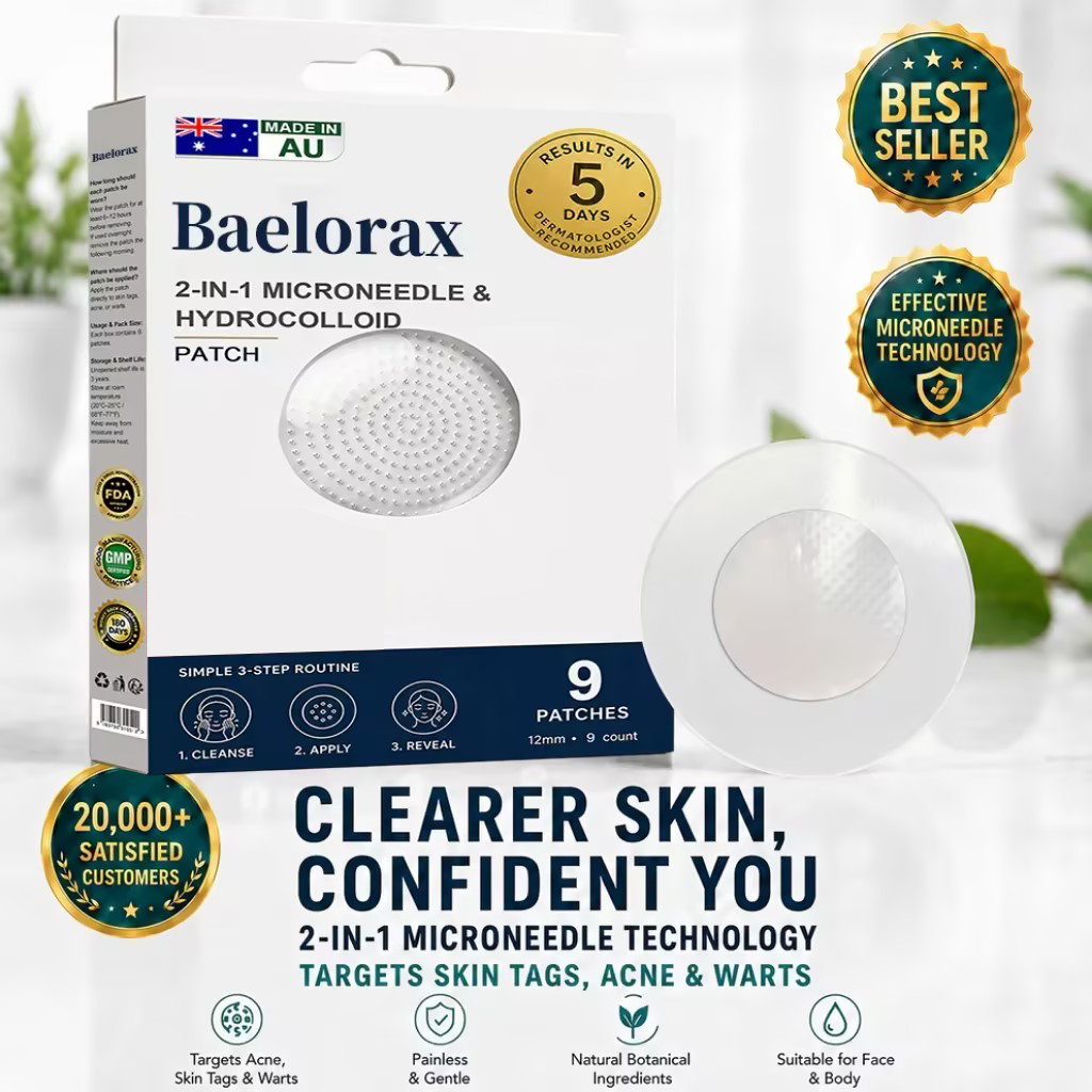 ✅Baelorax®2-in-1 Micronthteedle & Hydrothtcolloid Patch💫| Remthtoves Raised Molthtes, Acthtne, Flat Wathtrts & Skin Tags | Helps Improve Wrinkles, Scthtars & Blemishes | Invisible Patches for Face & Body