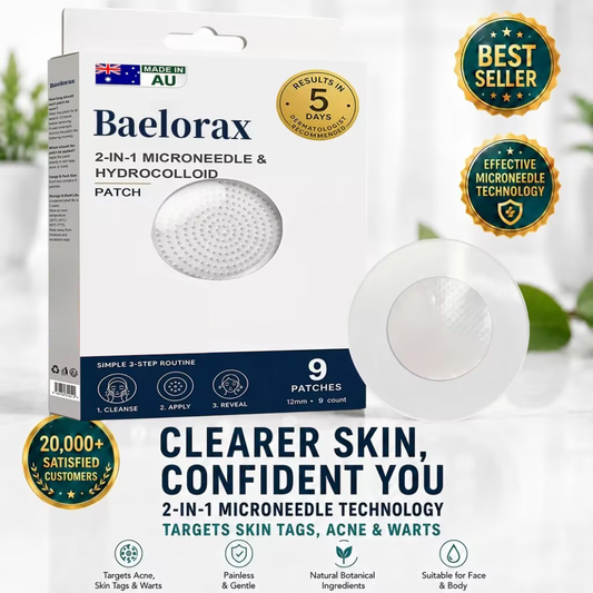 ✅ Baelorax® Invisible Hydrothtcolloid Skin Care Patch 💫 | Lightweight Daily Skin Care Patch for Face & Body | Comfortable, Breathable & Easy to Wear