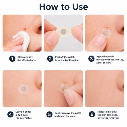 ✅🇦🇺Baelorax®2-in-1 Microneedle & Hydrocolloid Patch💫| Removes Raised Moles, Acne, Flat Warts & Skin Tags | Helps Improve Wrinkles, Scars & Blemishes | Invisible Patches for Face & Body