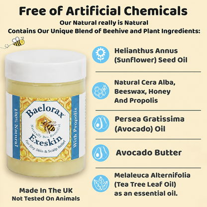 Baelorax Bee 100% Natural skin Balm - Dry Skin & Scalp