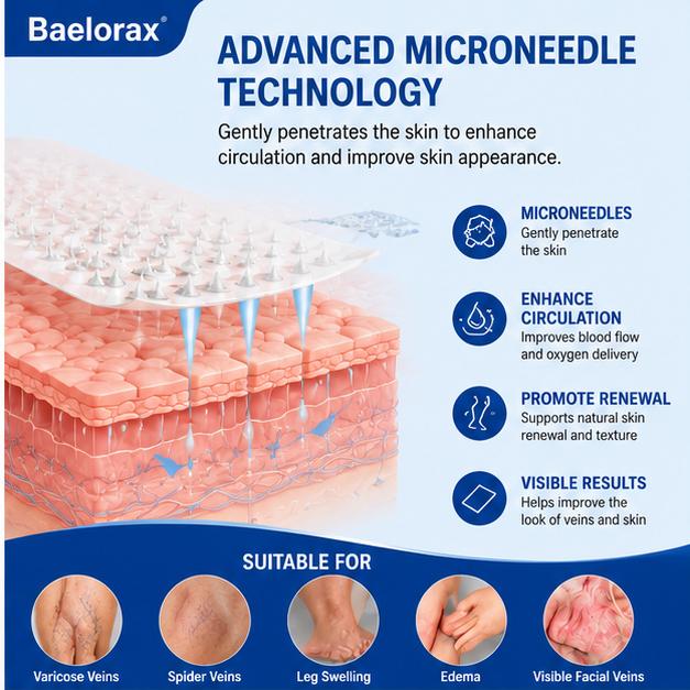 Microneedle Vein Repair Patch for Fast Spider Vein Relief